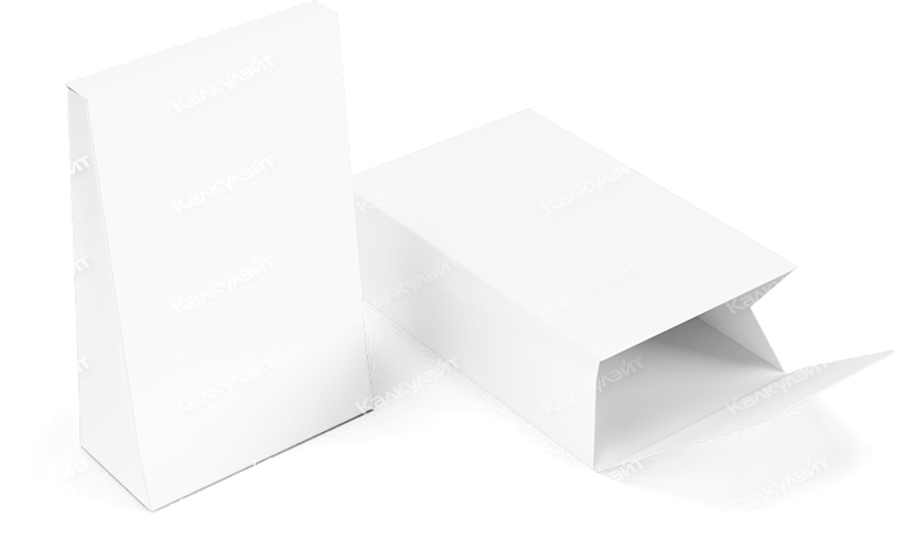 Картонная коробка под спонж для умывания 70*30*100 мм белая на заказ – фото