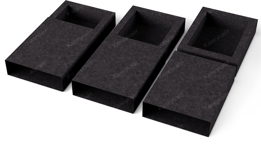 Картонная коробка для мыла ручной работы 120*80*30 мм с обечайкой черная
